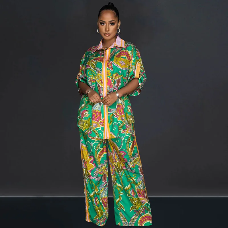 Winter Clothing Matching - Vintage Pattern Print 2 Piece Sets
