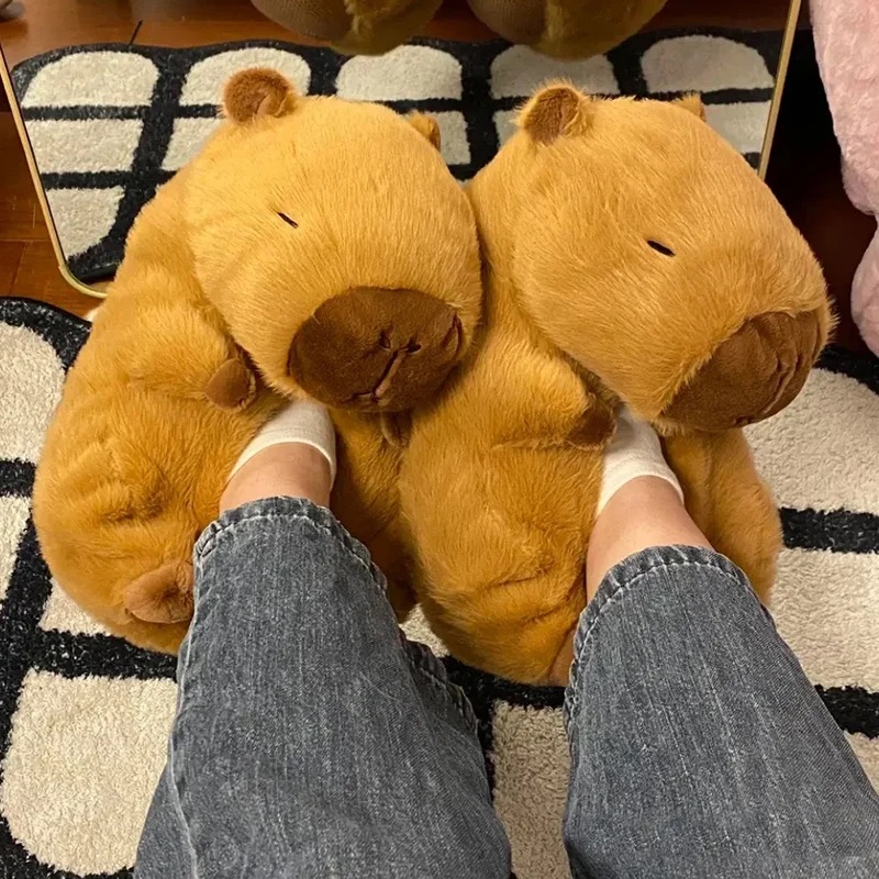 Winter Clothing Material - Novelty capybara slippers unisex animal slides