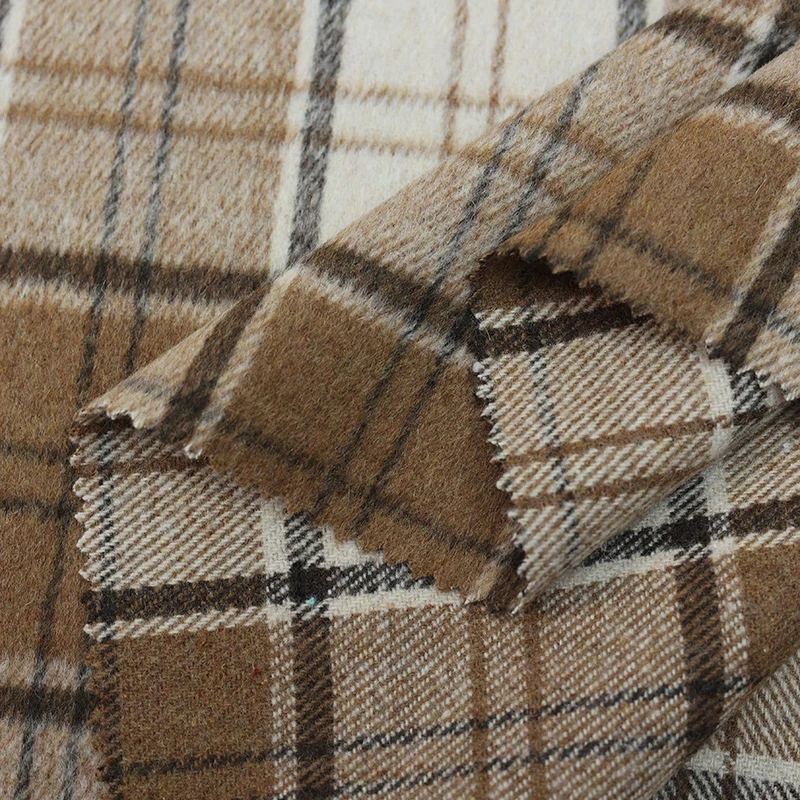 Winter Clothing Material - 100x148cm Soft Thick Vintage Wool Plaid