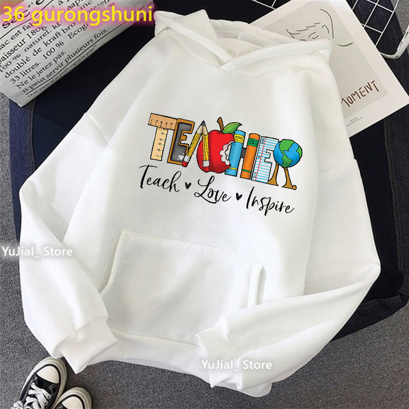 Winter Clothing Drawing - Funny Cap Hoody Femme Teach Love