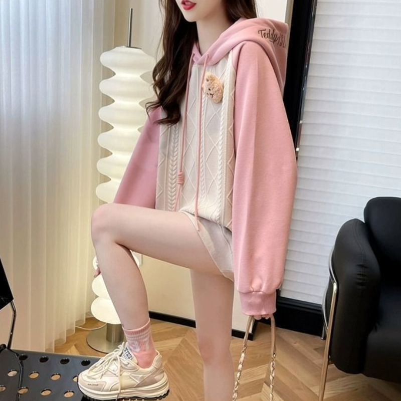Pink Female Hooded Top Cute Y  - Winter Clothing Essentials For Women review and price