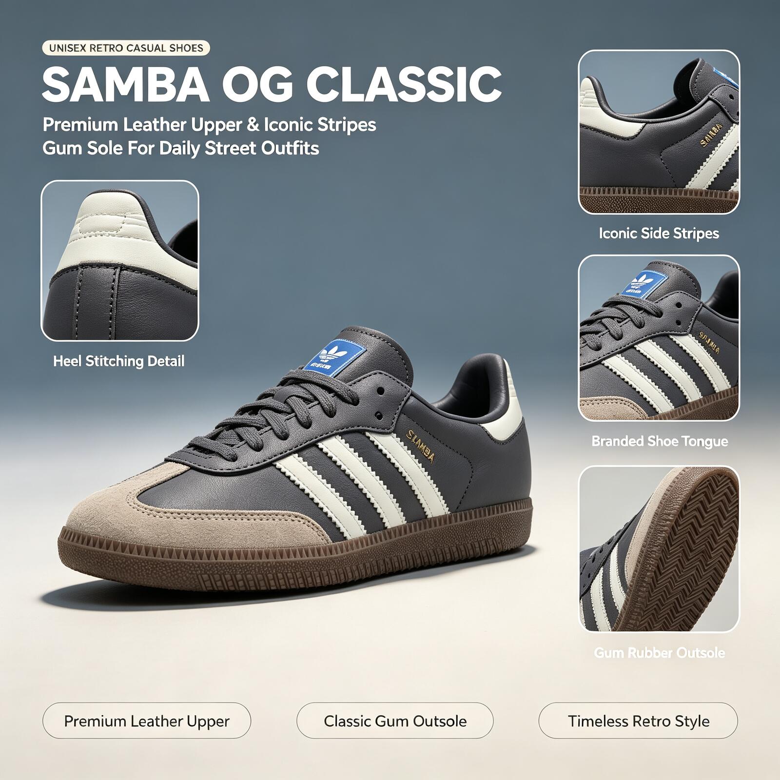 Official Adidas Genuine SAMBA  - Adidas Shoes Samba review and price