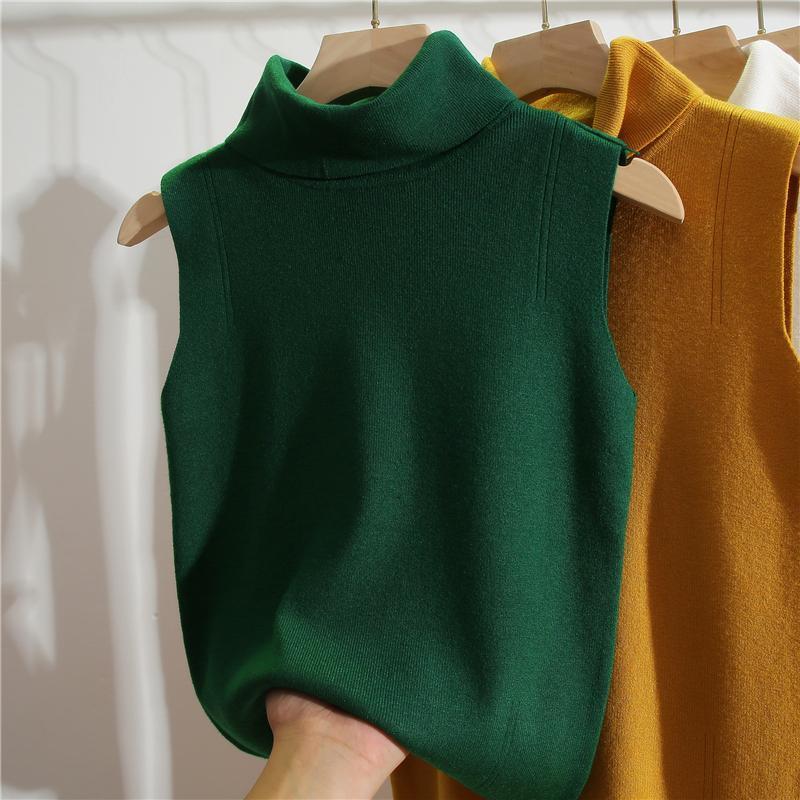 Turtleneck Sleeveless Slim Fit - Winter Clothing Essentials For Women review and price