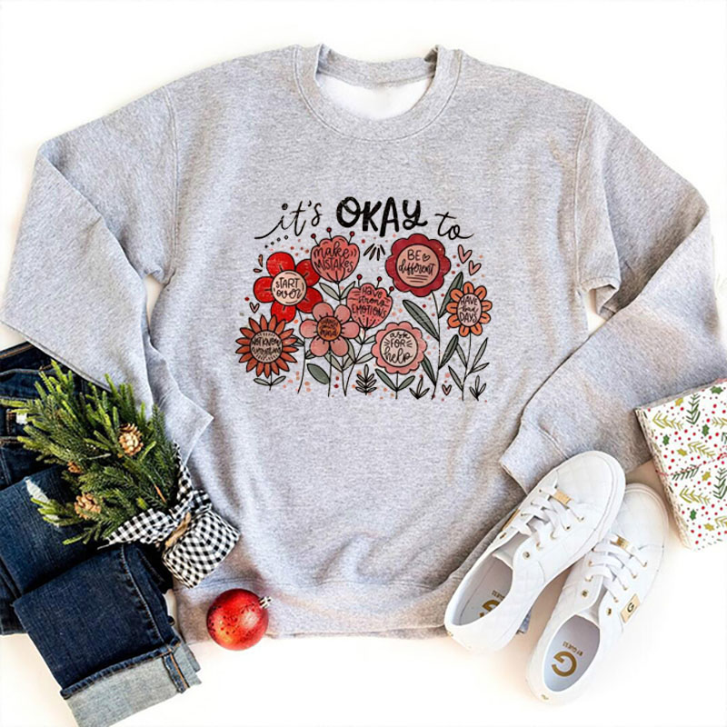 It's okay to Boho Floral Motiv - Winter Clothing Quotes review and price