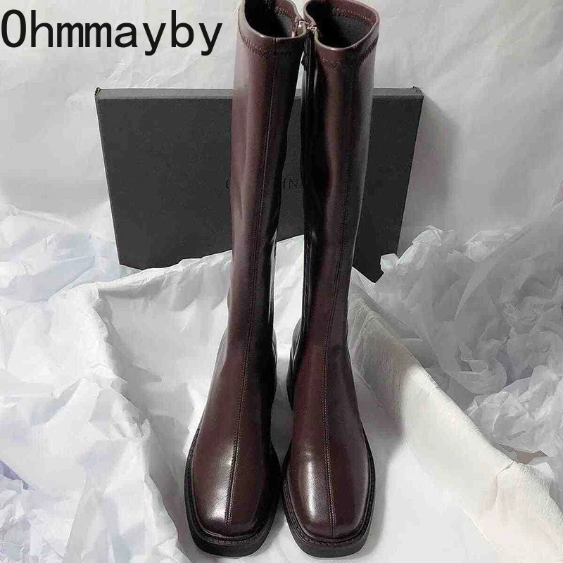 Vintage Thick Heel Women Knee  - Winter Clothing Material review and price