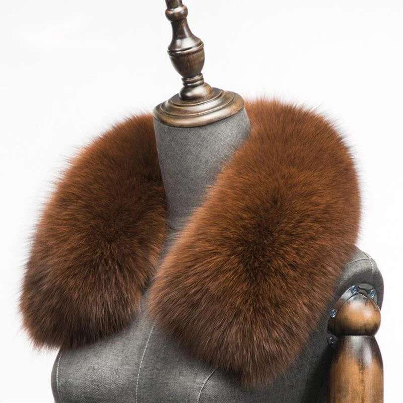 Winter Natural Fox Fur Scarf S - Winter Clothing Matching review and price