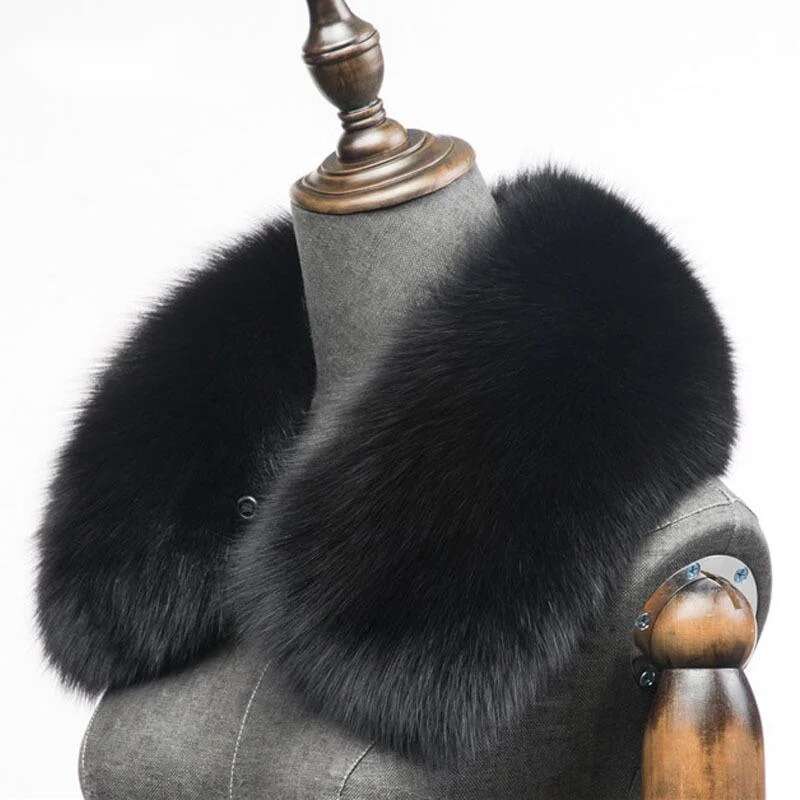 Winter Natural Fox Fur Scarf S - Winter Clothing Matching review and price
