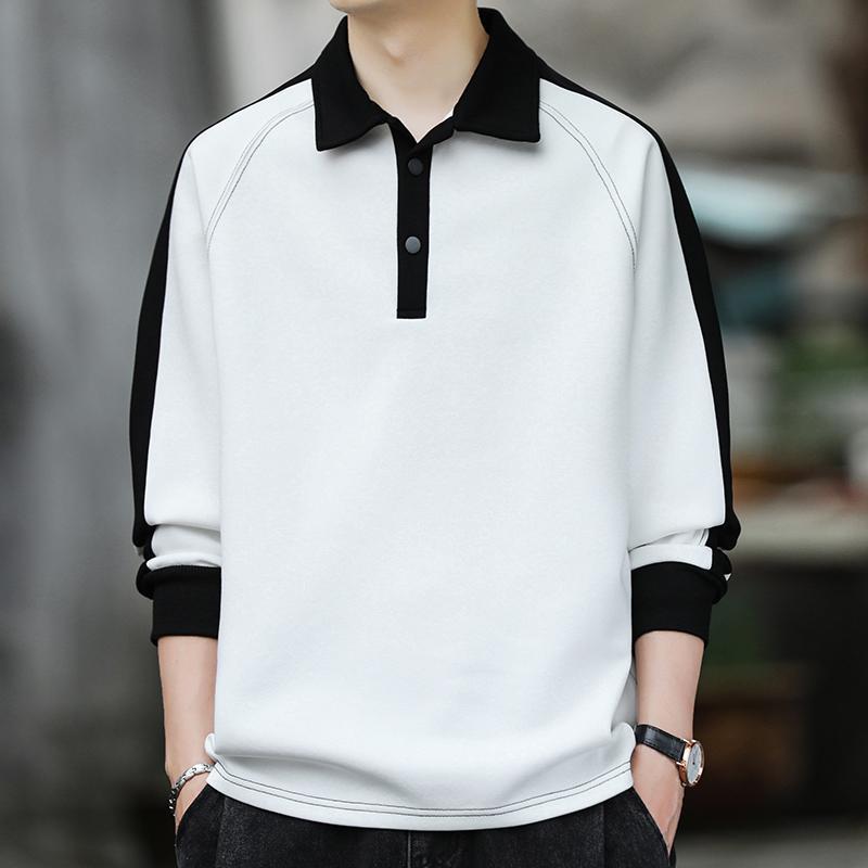 Color Contrast Mens Polo Shirt - Winter Clothing Quotes review and price
