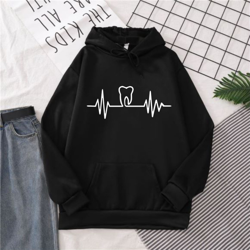 Heatbeat Hoodie Graphic Tooth  - Winter Clothing Drawing review and price