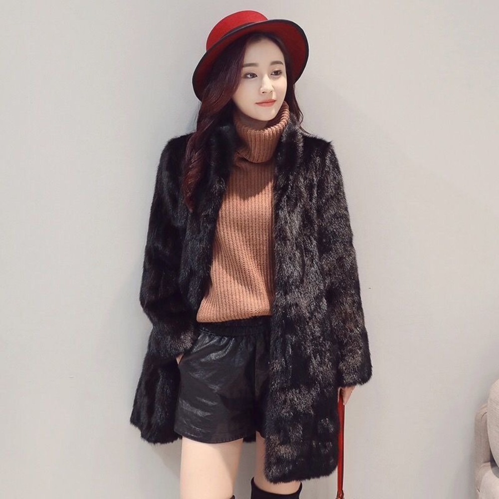 Hot Sales Women Natural Mink F - Quality Winter Clothing Jacket review and price