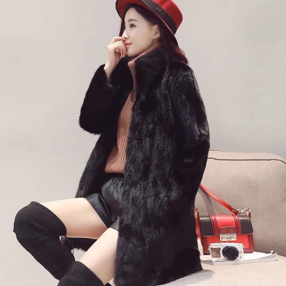 Hot Sales Women Natural Mink F - Quality Winter Clothing Jacket review and price