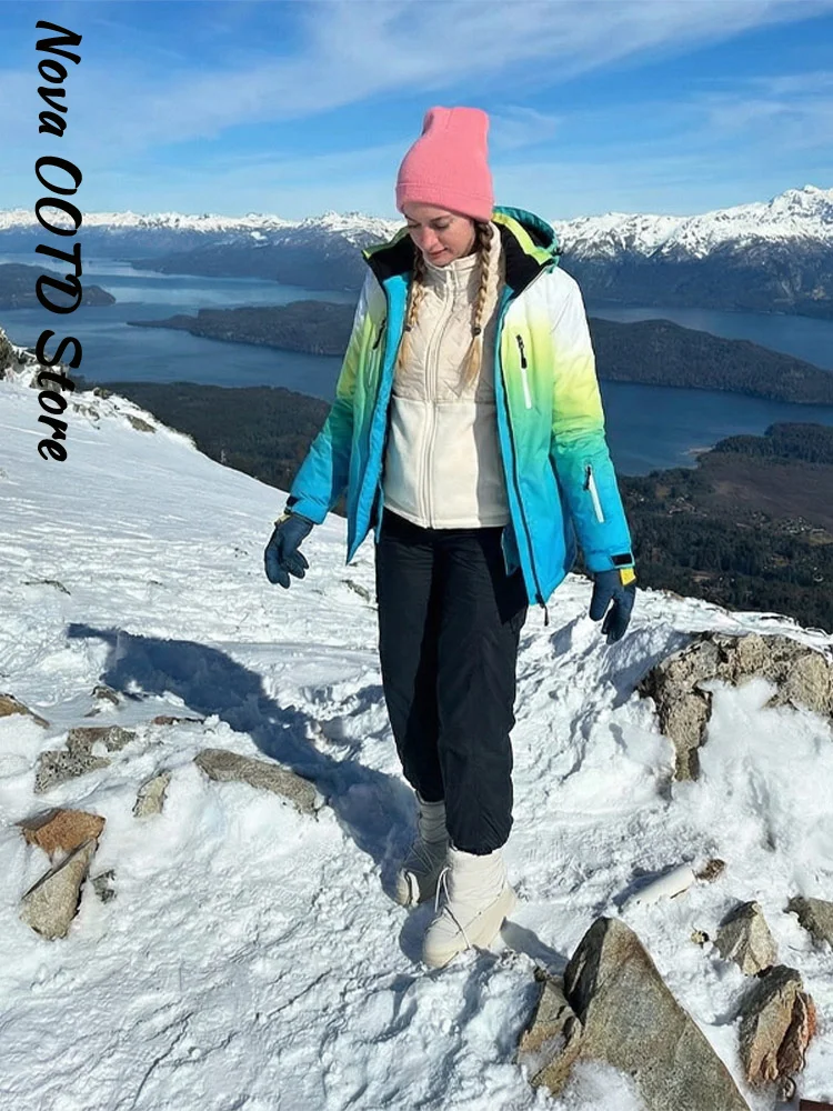 Women's Winter Ombre Ski Jacke - Ski Pants Waterproof review and price