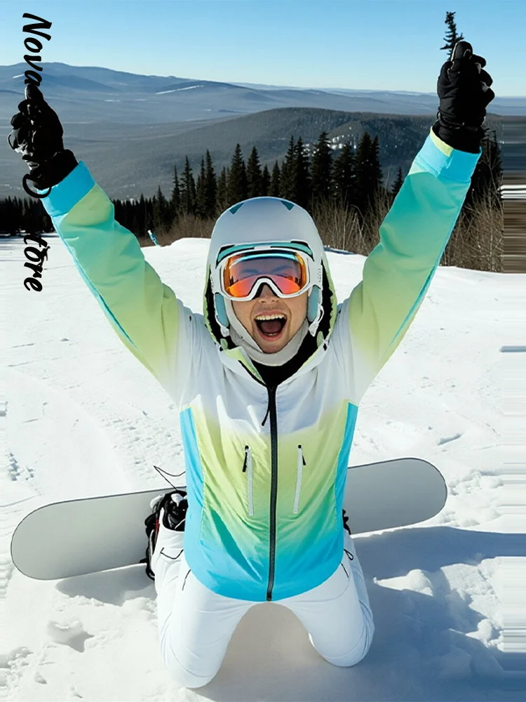 Women's Winter Ombre Ski Jacke - Ski Pants Waterproof review and price