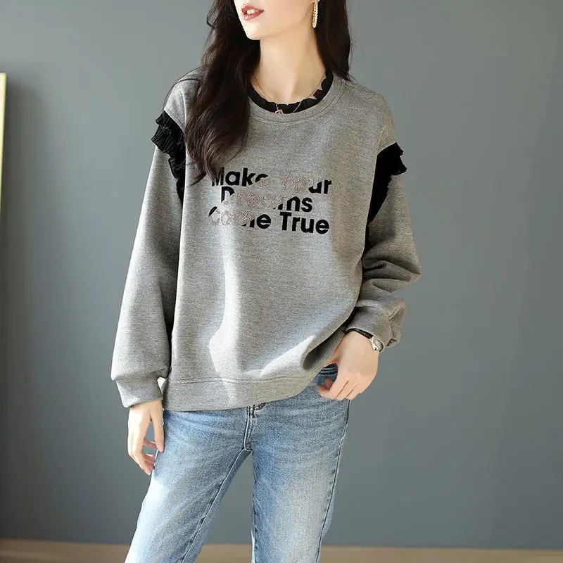 Loose Grey Woman Pullover Tops - Winter Clothing Essentials For Women review and price
