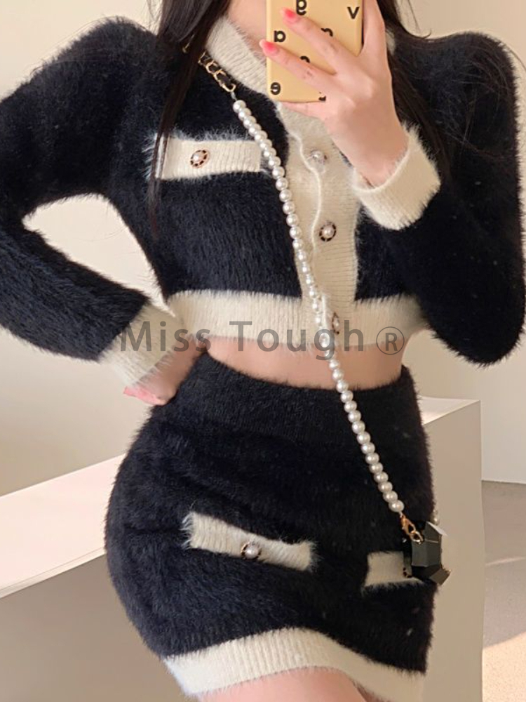 Winter Fluffy Knit 2 Piece Set - Winter Clothing Sales review and price
