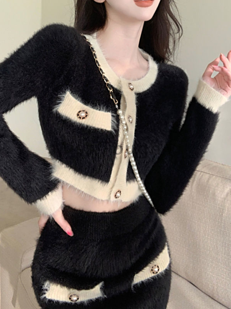 Winter Fluffy Knit 2 Piece Set - Winter Clothing Sales review and price